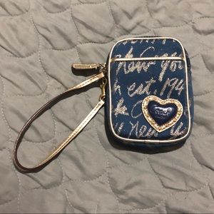 Rare Coach denim wristlet